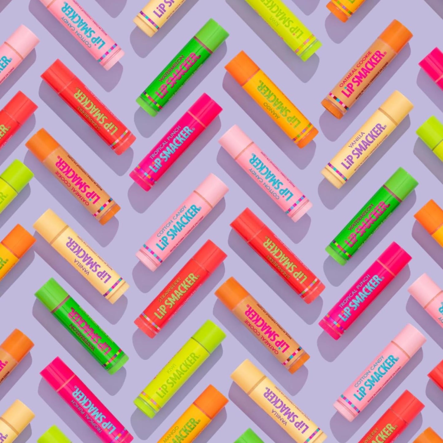 Lip Smacker Original & Best Holiday Flavored Lip Balm Party Pack, Oatmeal Cookie, Vanilla, Mango, Watermelon, Tropical Punch, Cotton Candy, Kiwi, Strawberry, Clear - Maple Wellness Supplements