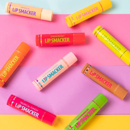 Lip Smacker Original & Best Holiday Flavored Lip Balm Party Pack, Oatmeal Cookie, Vanilla, Mango, Watermelon, Tropical Punch, Cotton Candy, Kiwi, Strawberry, Clear - Maple Wellness Supplements