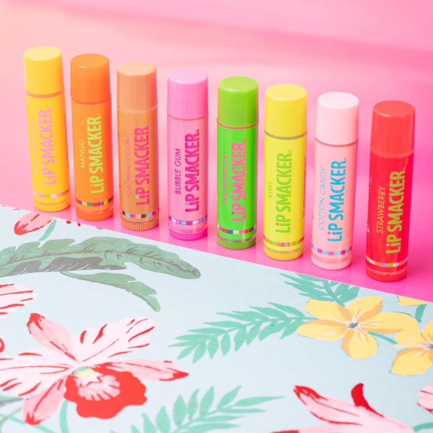 Lip Smacker Original & Best Holiday Flavored Lip Balm Party Pack, Oatmeal Cookie, Vanilla, Mango, Watermelon, Tropical Punch, Cotton Candy, Kiwi, Strawberry, Clear - Maple Wellness Supplements