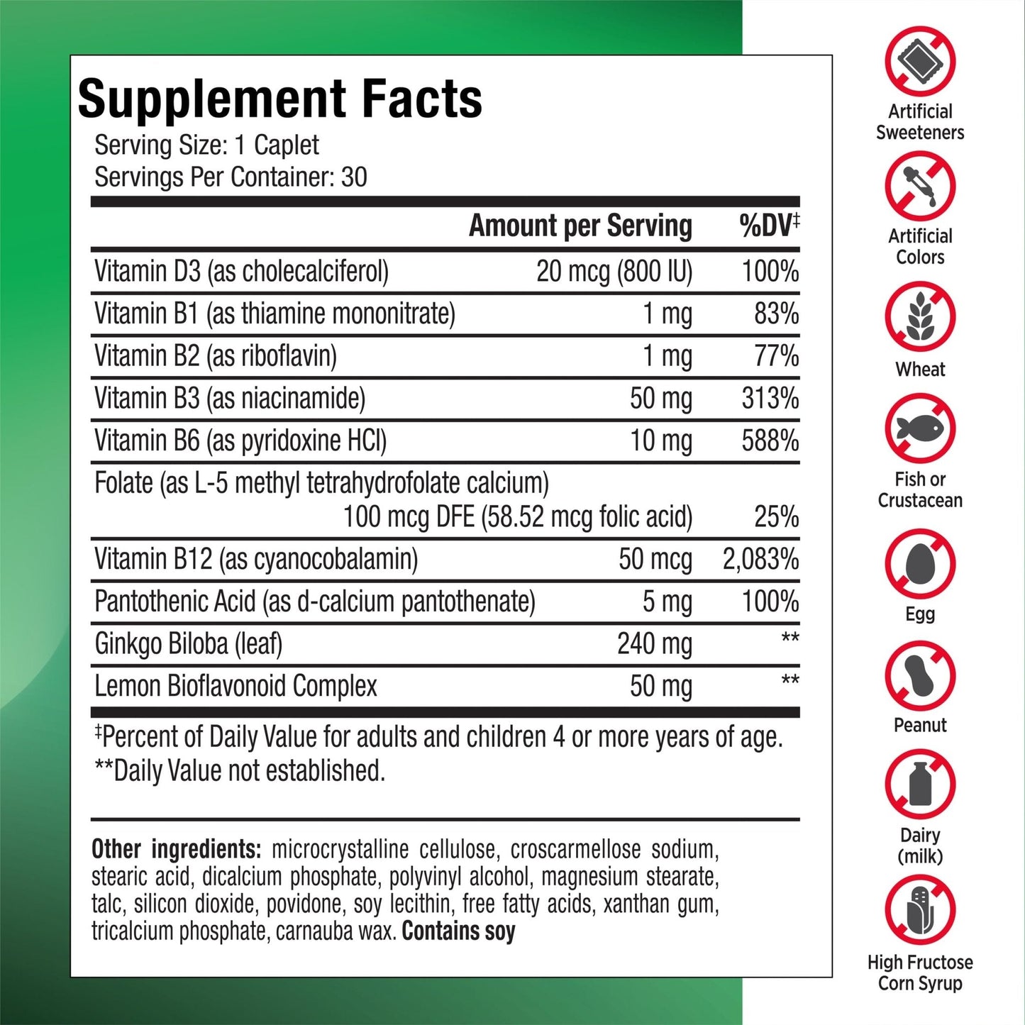 Lipo-Flavonoid for Vertigo & Dizziness Relief, Clinically Tested Formula with Ginkgo Biloba, Vitamin D, & Vitamin B Complex - Maple Wellness Supplements