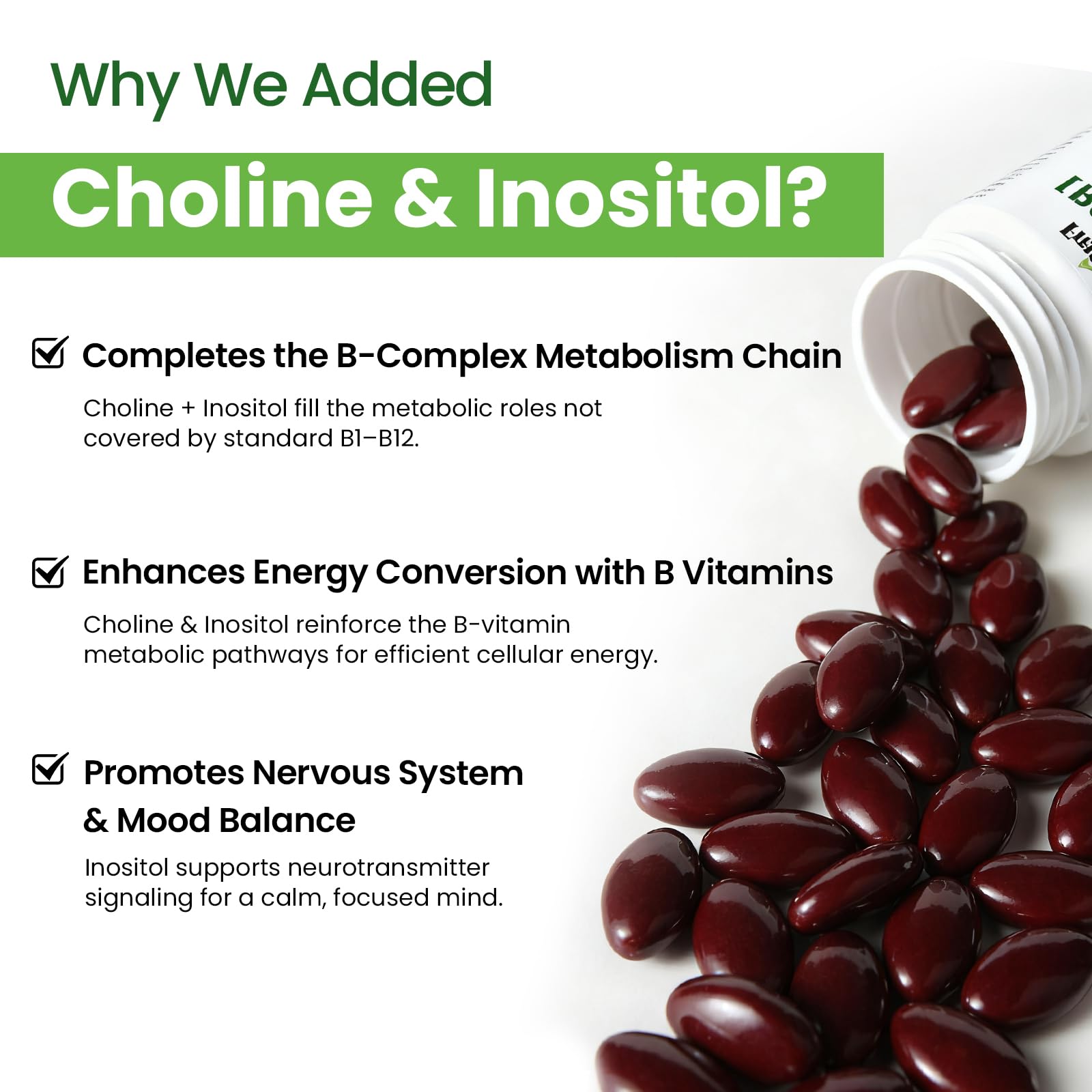 Liposomal B Complex for High Absorption Methylated B12,L-Methyfolate(5-MTHF ),Full Active B Vitamins with Choline Inositol-Energy, Metabolism,Brain & Heart Support - Maple Wellness Supplements