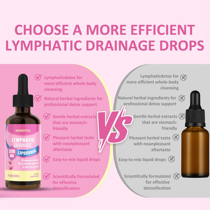 Liposomal Lymphatic Drainage Drops, Lymphatic Support with Echinacea, Dandelion, Turmeric, Burdock, Elderberry, and Calendula, Lymph System Support & Immune Health - Maple Wellness Supplements