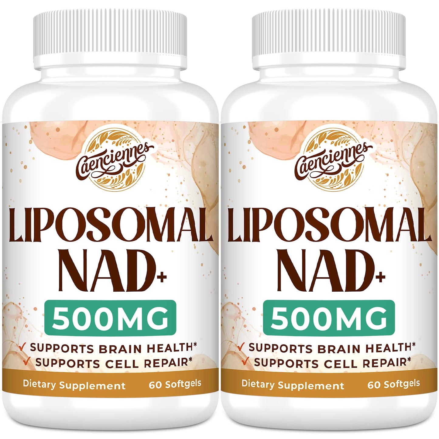 Liposomal NAD+ 500 MG Supplement, True NAD Plus Supplement, Superior Absorption, Boost NAD+ More Efficient Than Nicotinamide Riboside for Cellular Energy, Healthy Aging, 120 Serving - Maple Wellness Supplements