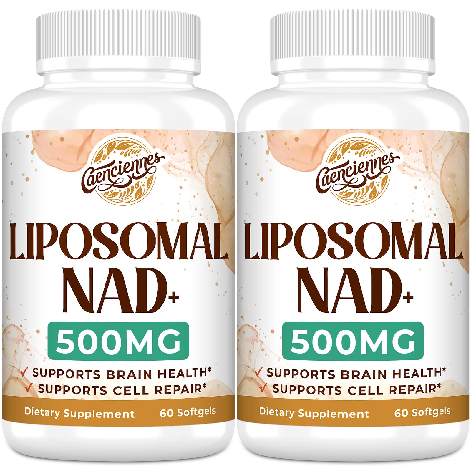 Liposomal NAD+ 500 MG Supplement, True NAD Plus Supplement, Superior Absorption, Boost NAD+ More Efficient Than Nicotinamide Riboside for Cellular Energy, Healthy Aging, 120 Serving - Maple Wellness Supplements