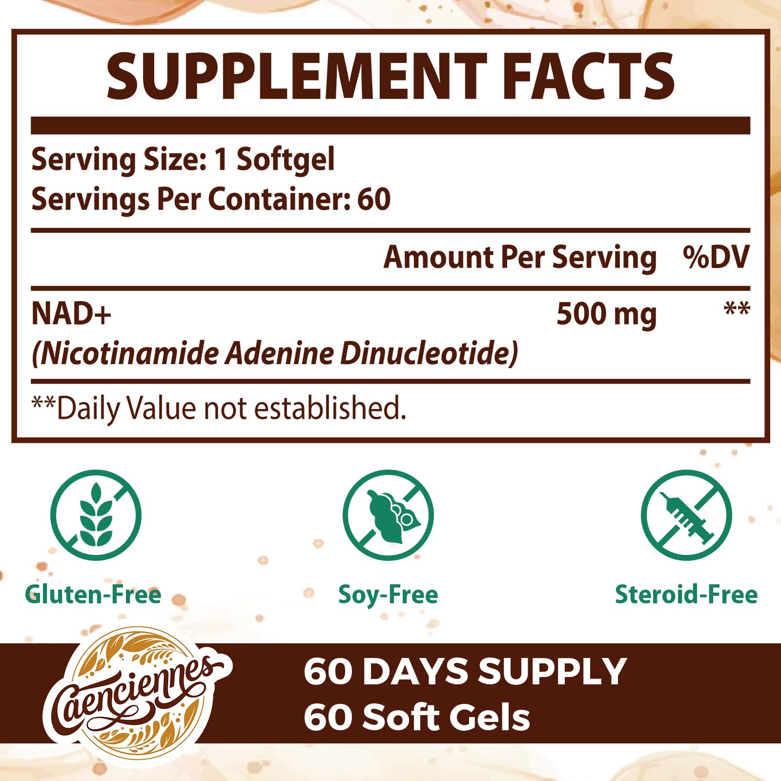 Liposomal NAD+ 500 MG Supplement, True NAD Plus Supplement, Superior Absorption, Boost NAD+ More Efficient Than Nicotinamide Riboside for Cellular Energy, Healthy Aging, 120 Serving - Maple Wellness Supplements