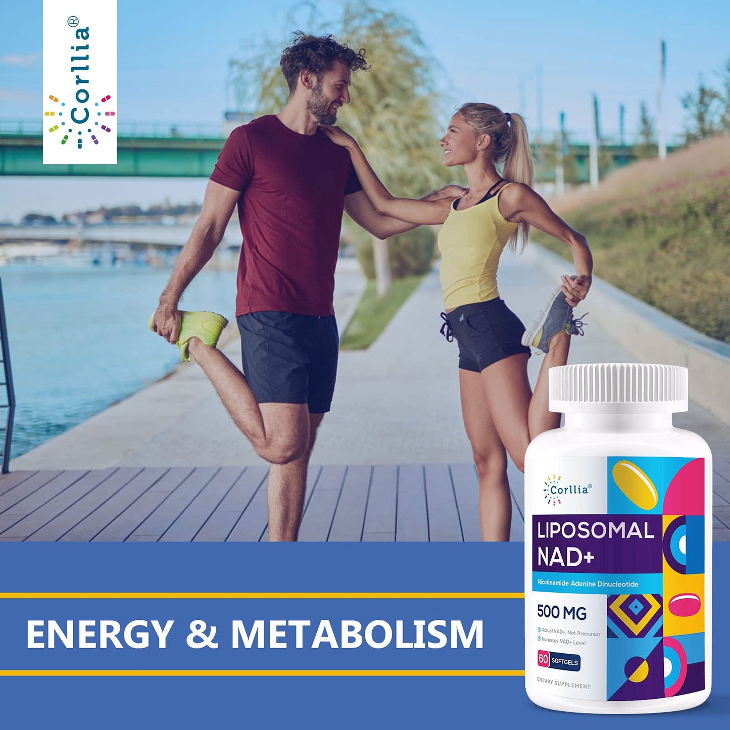 Liposomal NAD+ 500mg with TMG 250mg Softgels, Nicotinamide Riboside Alternative, Actual NAD+ Supplement, 120 Servings - Maple Wellness Supplements