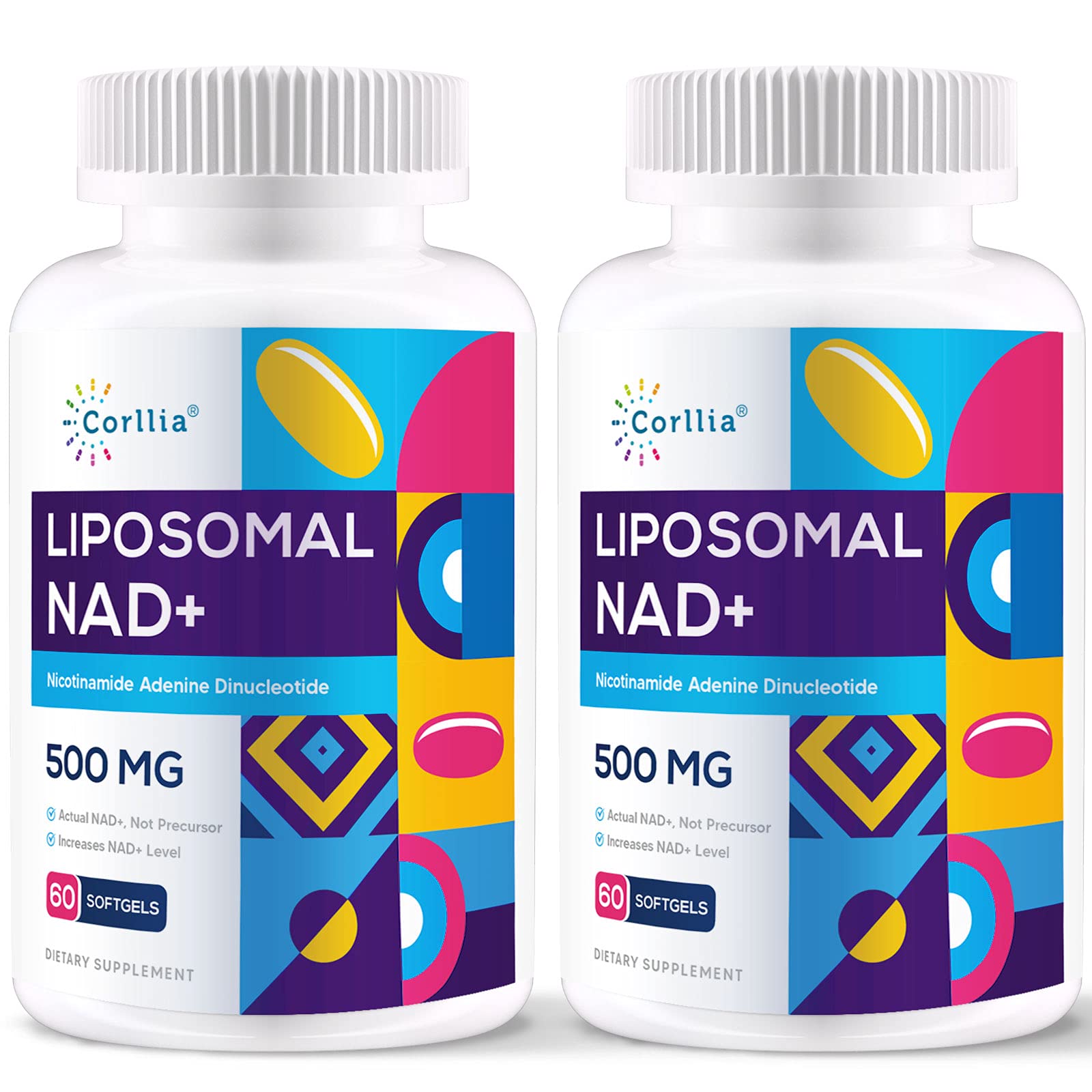Liposomal NAD+ 500mg with TMG 250mg Softgels, Nicotinamide Riboside Alternative, Actual NAD+ Supplement, 120 Servings - Maple Wellness Supplements