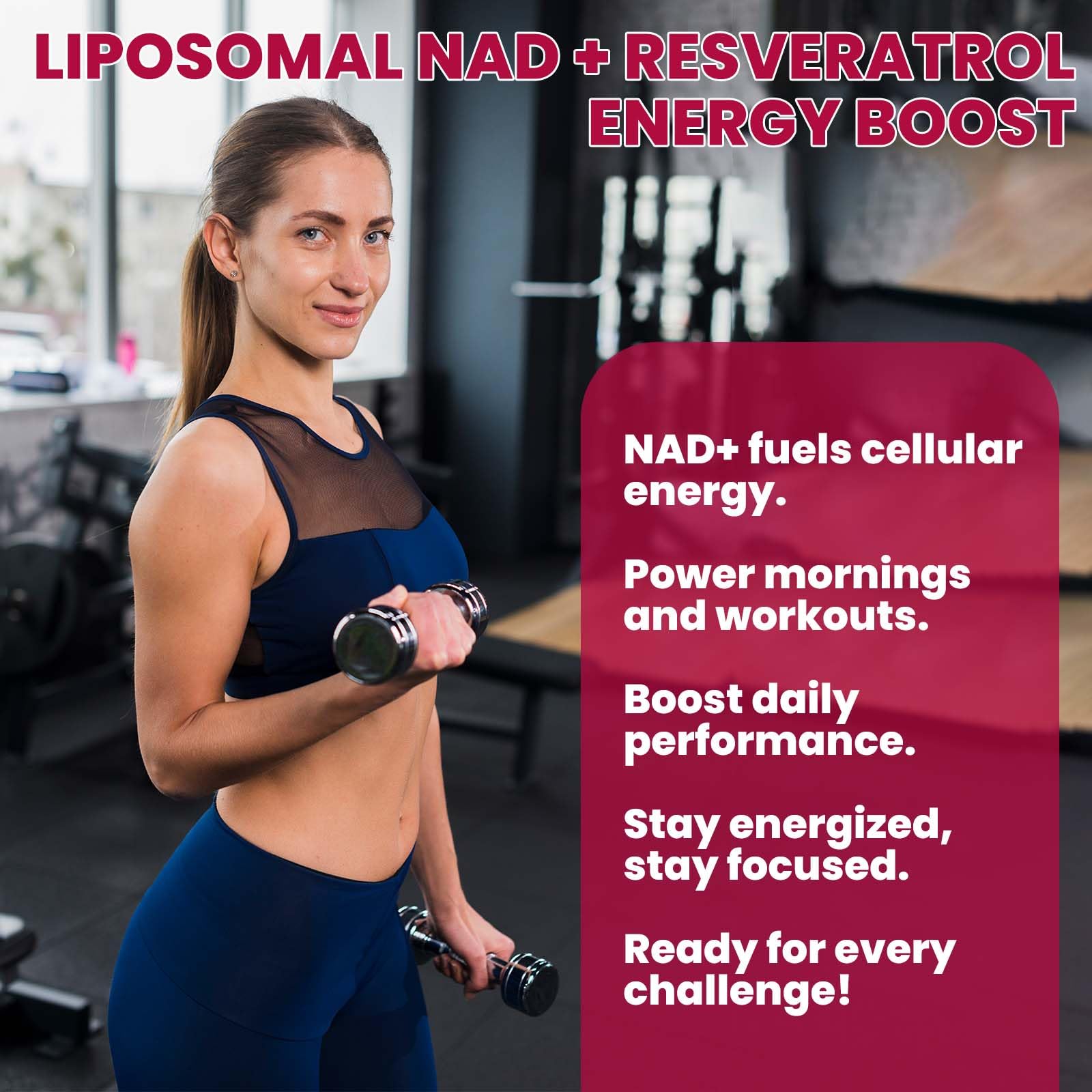 Liposomal NAD Supplement - 1200mg NAD+ Liquid Drops for Women & Men with Resveratrol, Black Pepper Extract - Support Anti-Aging, Brain & Cellular Mitochondrial Health - 2 Fl Oz, Strawberry Flavor - Maple Wellness Supplements
