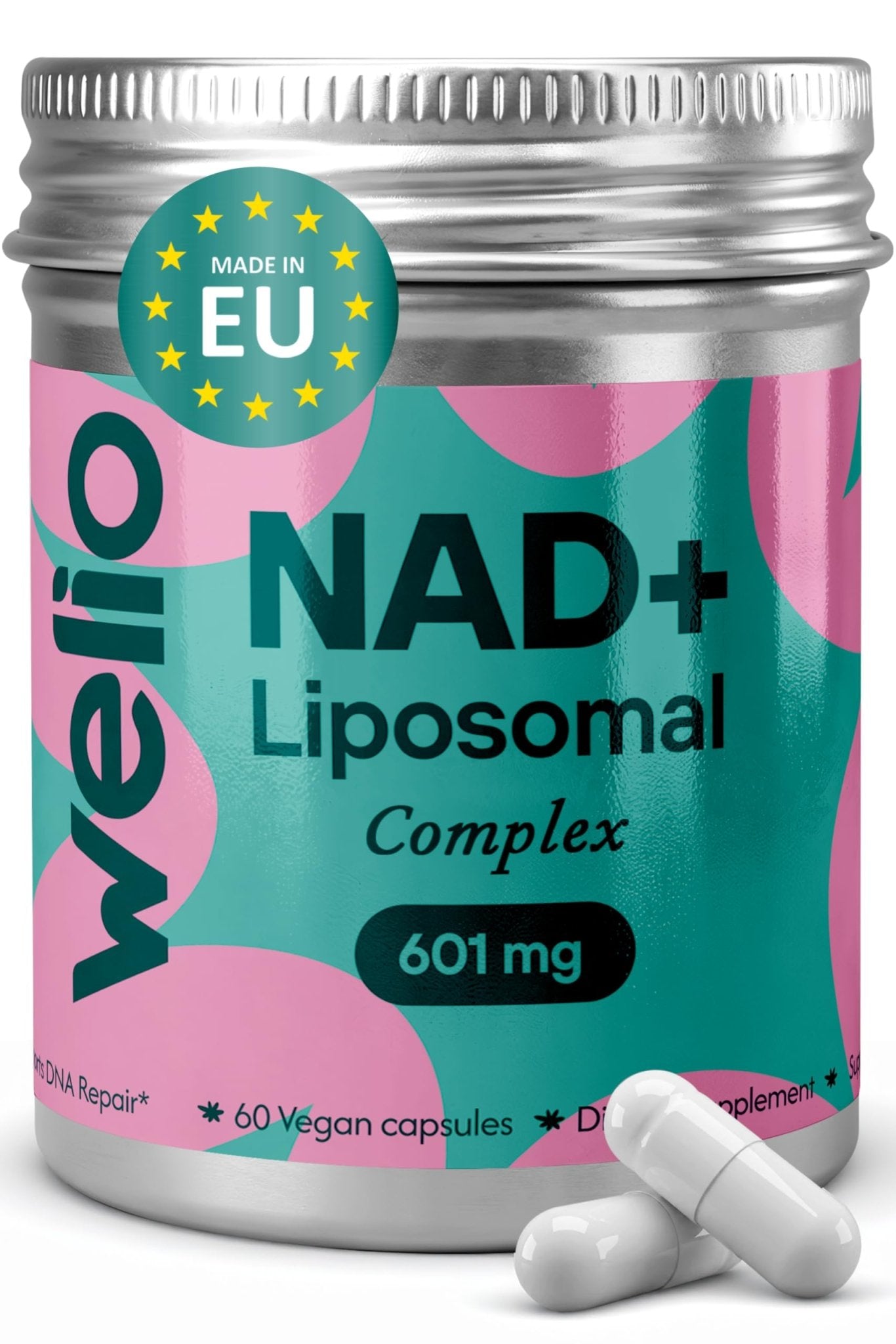 Liposomal NAD Supplement 601mg | Third-Party Tested, High Purity NAD+ | Anti-Aging & Cellular Health | NMN Supplement Alternative | Advanced NAD+ Supplement for Women & Men – 60 Capsules - Maple Wellness Supplements