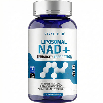 Liposomal NAD+ Supplement 750mg - 120 Capsules NMN Alternative Superior Absorption & Bioavailability -True Nicotinamide Adenine Dinucleotide for Cellular Energy, DNA Repair Support & Healthy Aging - Maple Wellness Supplements