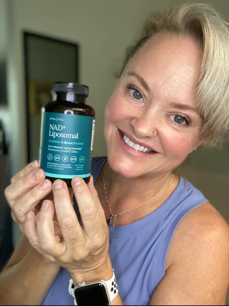 Liposomal NAD+ Supplement - Resveratrol, Urolithin A, CoQ10 & Muira Puama (Made in USA) NAD Supplement for Natural Energy, Brain Fog, Digestion, Detox, Gut Health, Microbiome, NR NMN Replacement - Maple Wellness Supplements