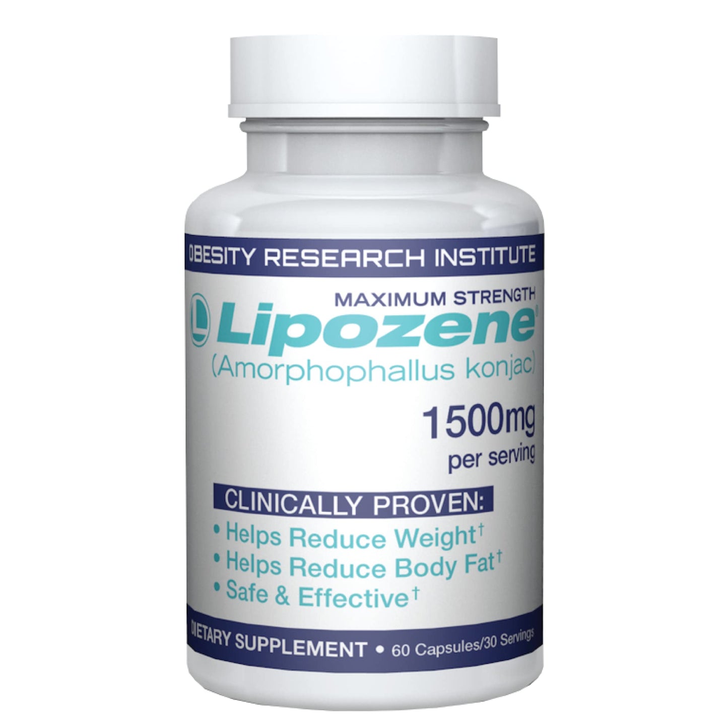 Lipozene Weight-Management Fiber Supplement, 60 Capsules | Non-Stimulant Glucomannan Formula for Healthy Lifestyle Support - Maple Wellness Supplements