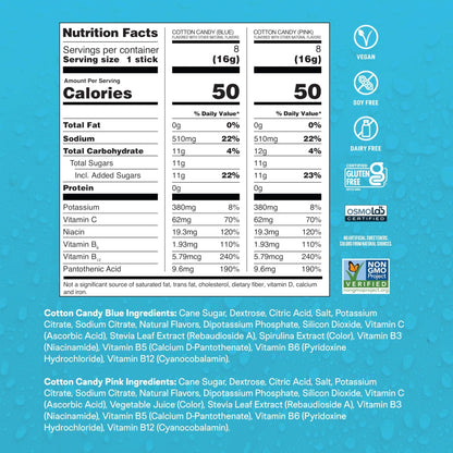 Liquid I.V.® Hydration Multiplier - Cotton Candy | Electrolyte Powder Drink Mix | 1 Pack (16 Servings) - Maple Wellness Supplements