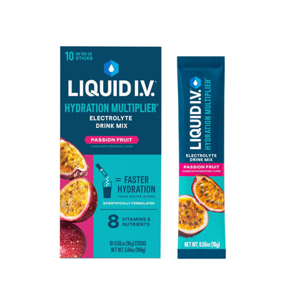 Liquid I.V.® Hydration Multiplier - Passion Fruit | Electrolyte Powder Drink Mix | 1 Pack (10 Servings) - Maple Wellness Supplements