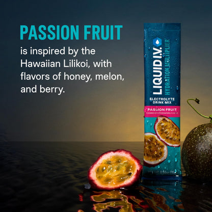 Liquid I.V.® Hydration Multiplier - Passion Fruit | Electrolyte Powder Drink Mix | 3 Pack (48 Servings) - Maple Wellness Supplements