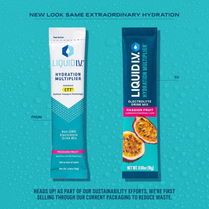 Liquid I.V.® Hydration Multiplier - Passion Fruit | Electrolyte Powder Drink Mix | 3 Pack (48 Servings) - Maple Wellness Supplements