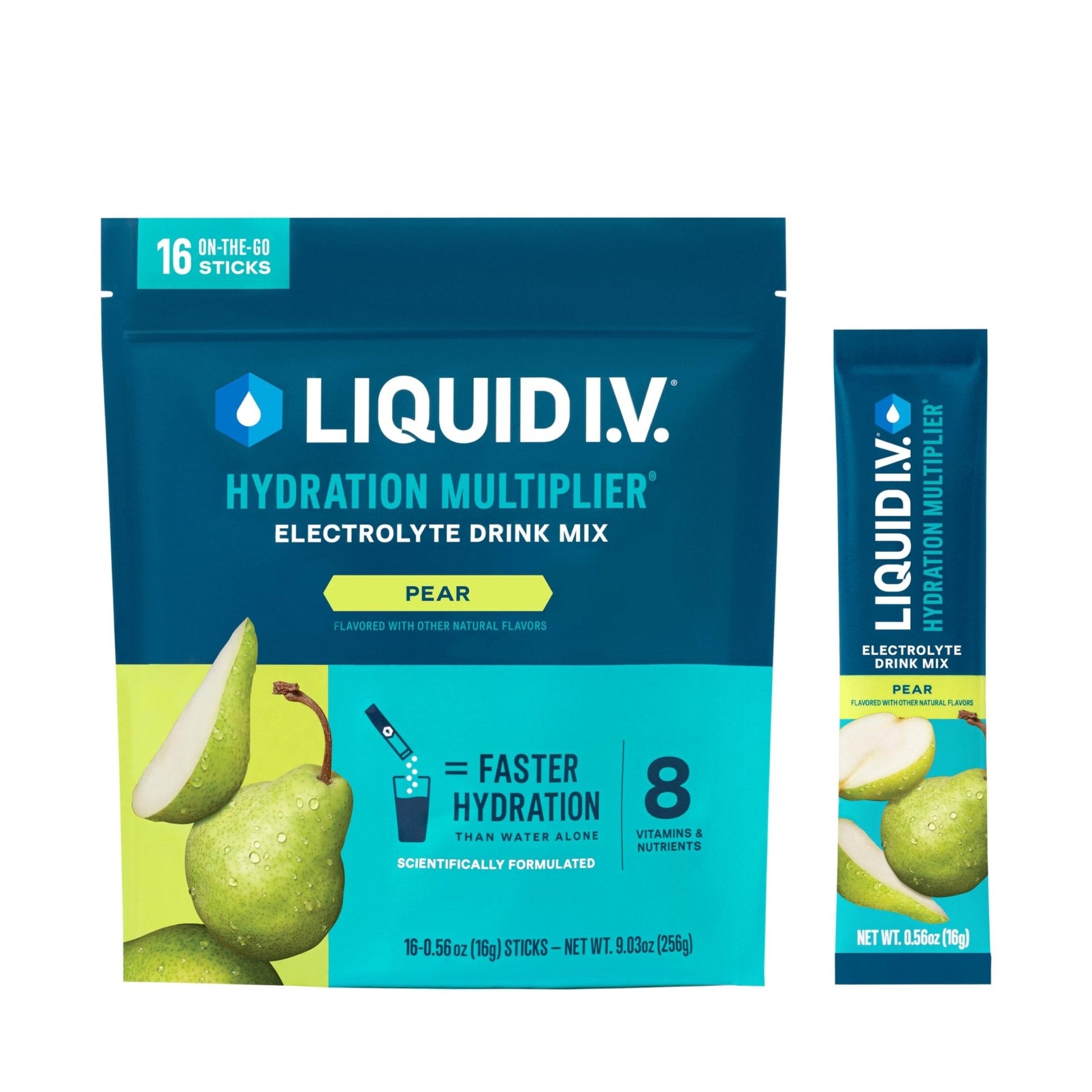 Liquid I.V.® Hydration Multiplier - Pear | Electrolyte Powder Drink Mix | 1 Pack (16 Servings) - Maple Wellness Supplements