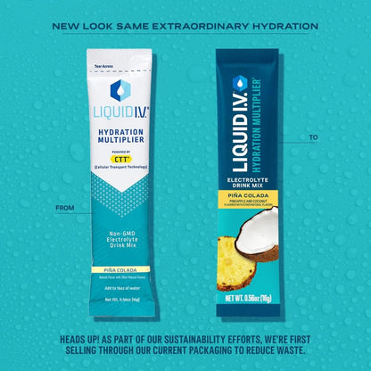 Liquid I.V.® Hydration Multiplier - Pina Colada | Electrolyte Powder Drink Mix | 1 Pack (16 Servings) - Maple Wellness Supplements