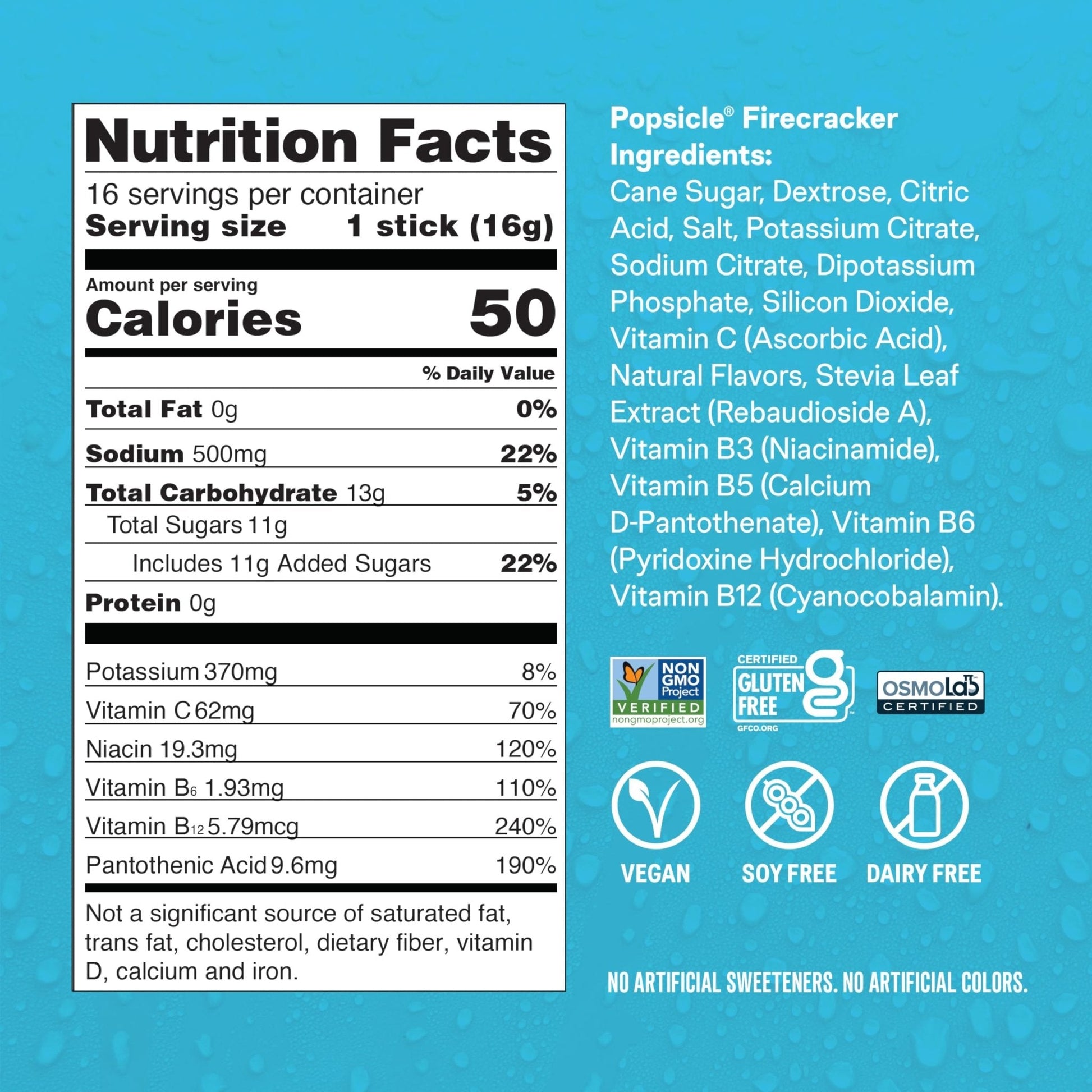 Liquid I.V.® Hydration Multiplier - Popsicle Firecracker | Electrolyte Powder Drink Mix | 1 Pack (16 Servings) - Maple Wellness Supplements