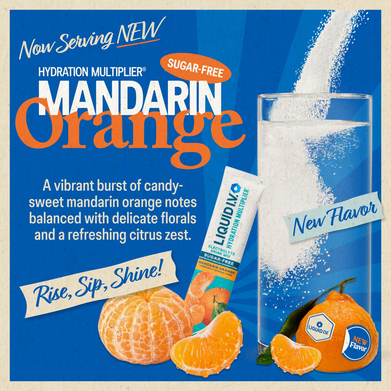 Liquid I.V.® Hydration Multiplier Sugar Free – Mandarin Orange | Electrolyte Powder Drink Mix | 3 Pack (42 Servings) - Maple Wellness Supplements