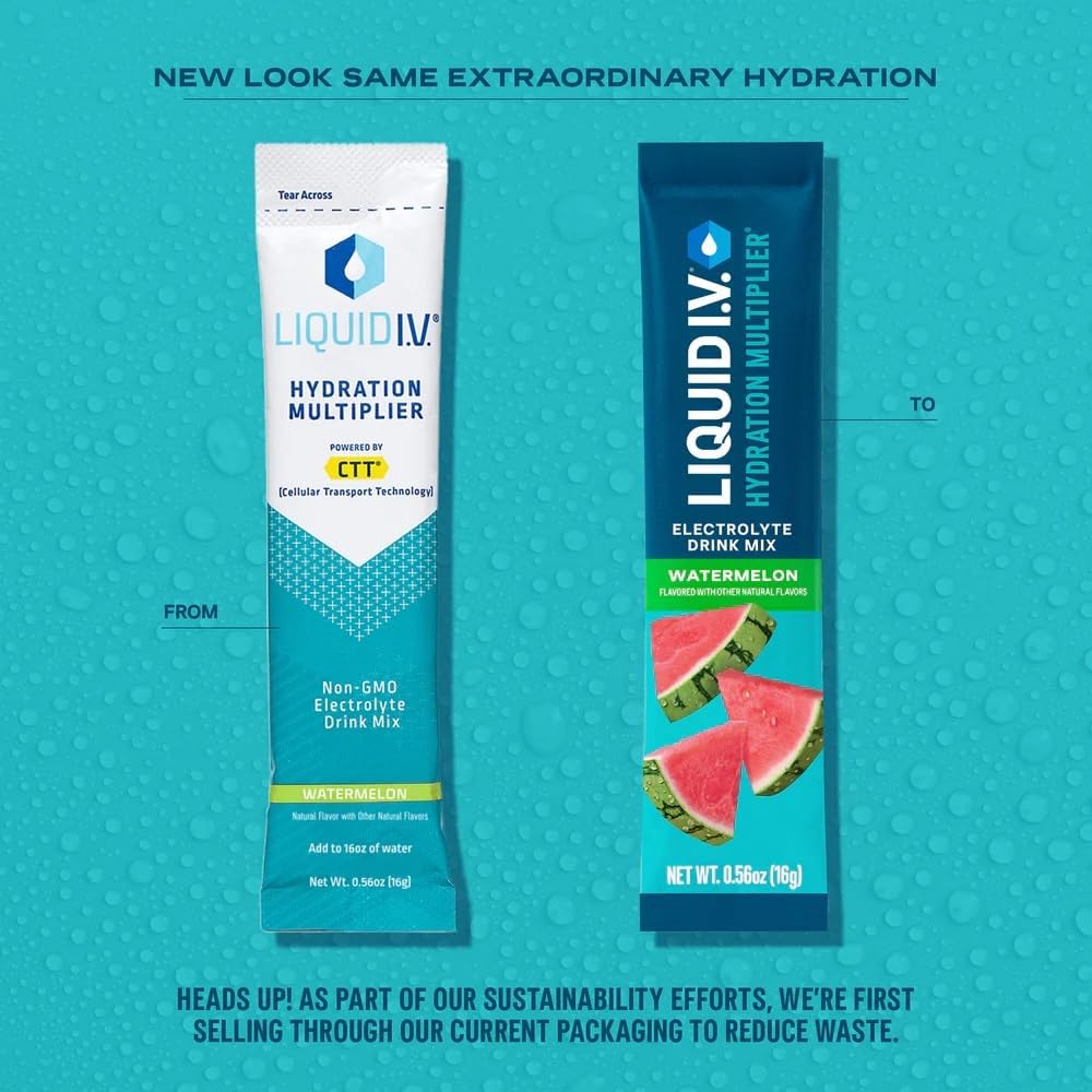 Liquid I.V.® Hydration Multiplier - Watermelon | Electrolyte Powder Drink Mix | 3 Pack (48 Servings) - Maple Wellness Supplements