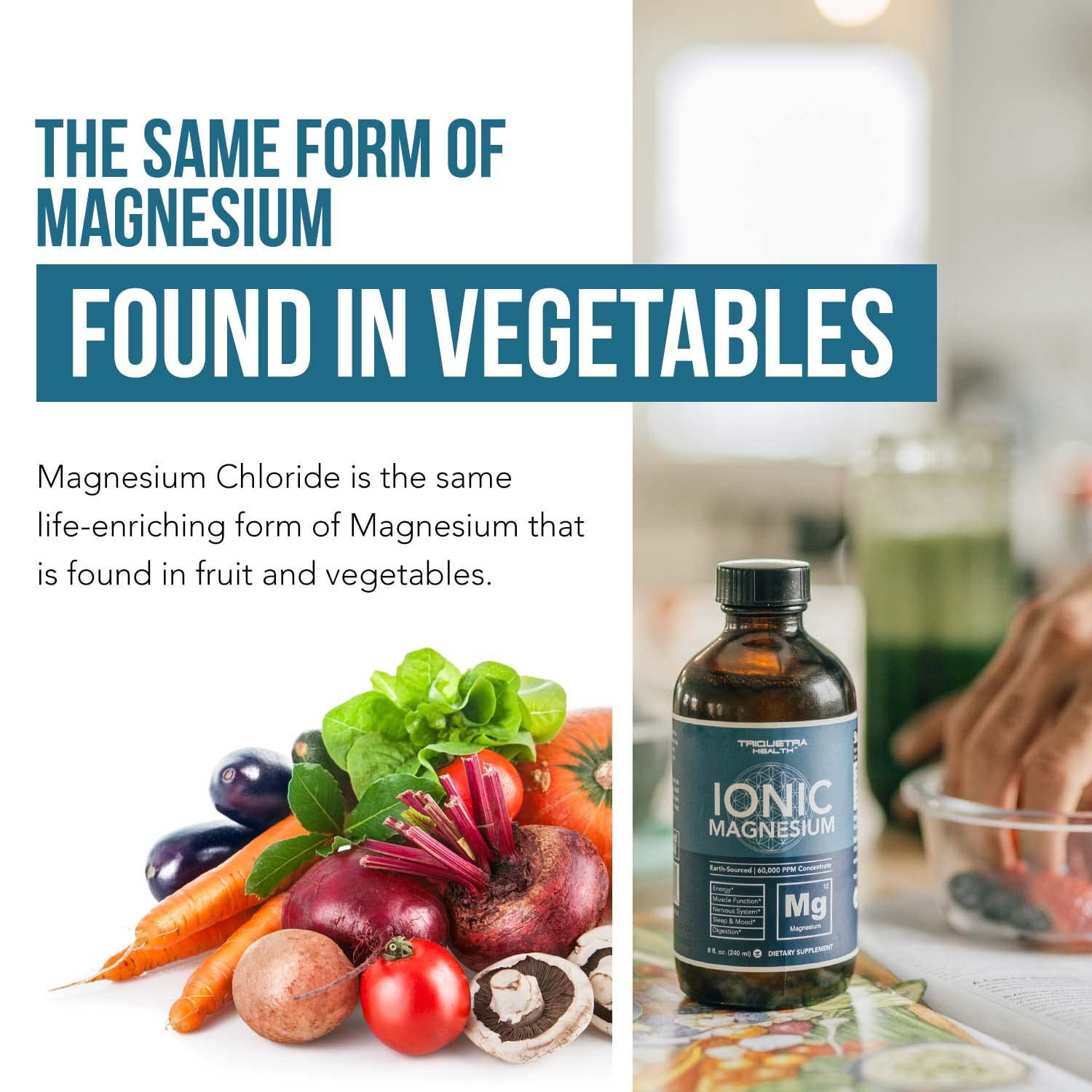 Liquid Magnesium | 8 oz - Ionic Magnesium Chloride, Highest & Fastest Absorption - Calm Mood, Sleep, Muscle Cramps & Spasms, Natural Laxative – Vegan, Glass Bottle (96 Servings) - Maple Wellness Supplements