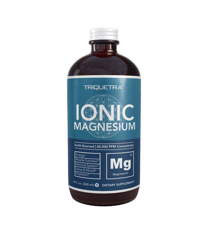 Liquid Magnesium | 8 oz - Ionic Magnesium Chloride, Highest & Fastest Absorption - Calm Mood, Sleep, Muscle Cramps & Spasms, Natural Laxative – Vegan, Glass Bottle (96 Servings) - Maple Wellness Supplements