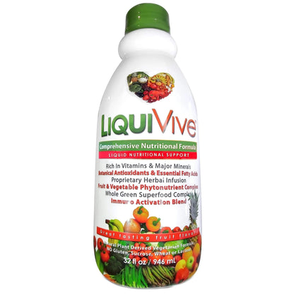 LiquiVive Liquid Vitamins Mega Nutrition | Vegetarian Daily Multivitamin Balance Immune Support Booster Superfood of Nature | Vitamin C D3 A B12 E K | - Maple Wellness Supplements