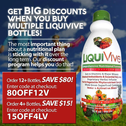 LiquiVive Liquid Vitamins Mega Nutrition | Vegetarian Daily Multivitamin Balance Immune Support Booster Superfood of Nature | Vitamin C D3 A B12 E K | - Maple Wellness Supplements
