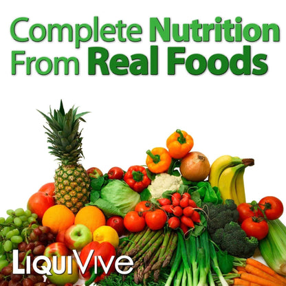 LiquiVive Liquid Vitamins Mega Nutrition | Vegetarian Daily Multivitamin Balance Immune Support Booster Superfood of Nature | Vitamin C D3 A B12 E K | - Maple Wellness Supplements