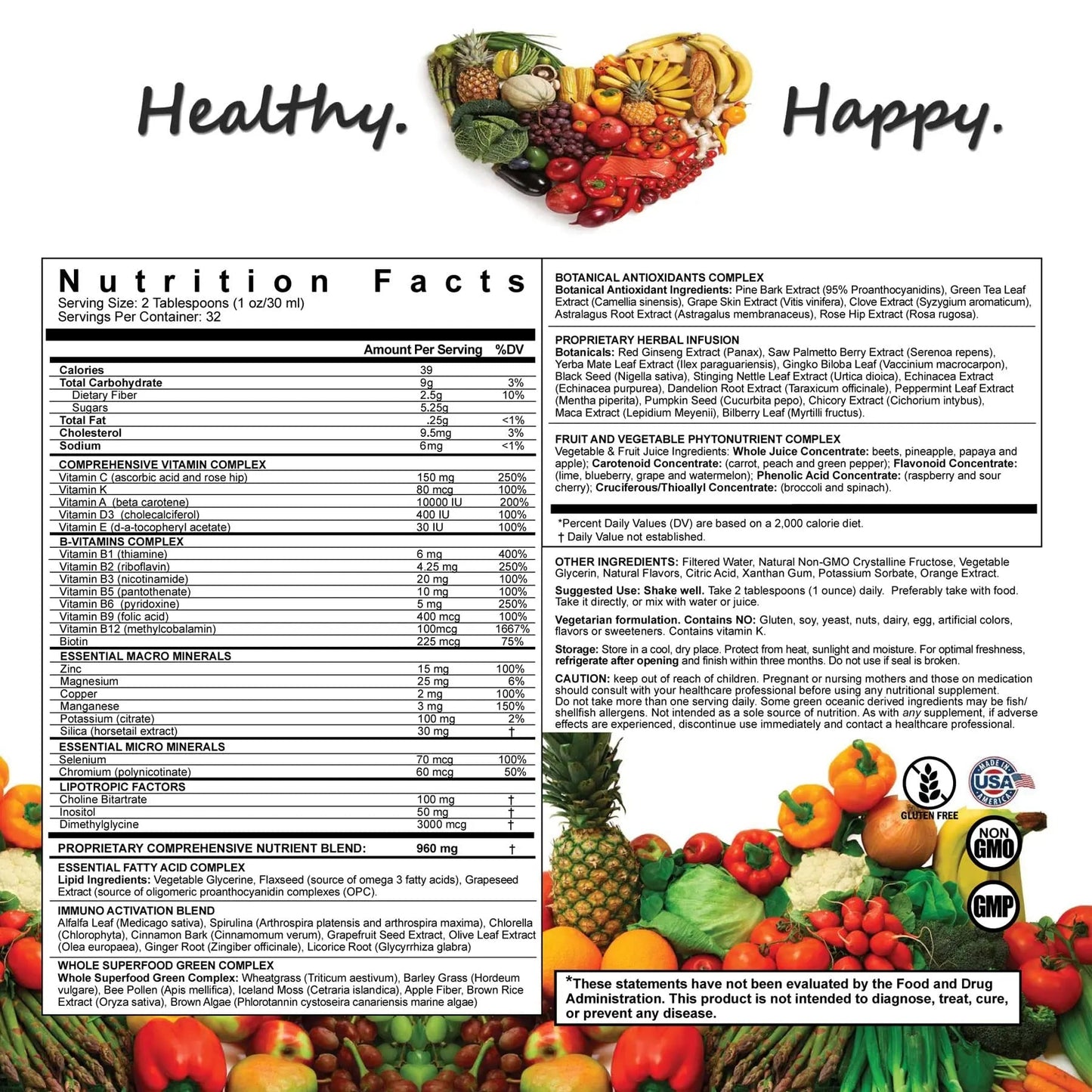 LiquiVive Liquid Vitamins Mega Nutrition | Vegetarian Daily Multivitamin Balance Immune Support Booster Superfood of Nature | Vitamin C D3 A B12 E K | - Maple Wellness Supplements