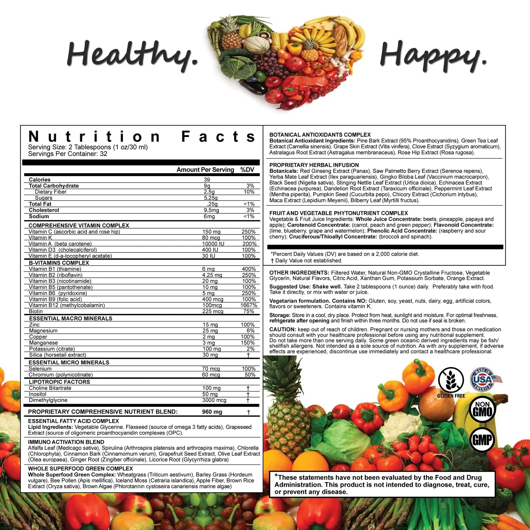 LiquiVive Liquid Vitamins Mega Nutrition | Vegetarian Daily Multivitamin Balance Immune Support Booster Superfood of Nature | Vitamin C D3 A B12 E K | - Maple Wellness Supplements