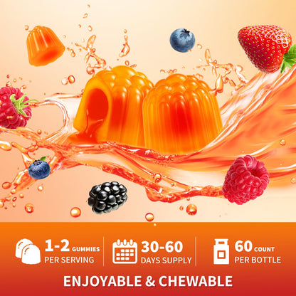 Lithium Orotate 5mg 10mg Gummies Lithium Supplements with Vitamin B, Magnesium & Selenium for Mood Support, Stress Relief, Brain Health, Non-GMO, Vegan, Gluten Free - Maple Wellness Supplements