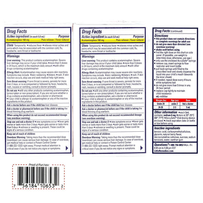 Little Remedies Infant Fever & Pain Reliever with Acetaminophen, Baby Medicine with No Artificial Sweeteners, Flavors or Dyes, Natural Berry Flavor, 2 Fl Oz, Pack of 2 - Maple Wellness Supplements