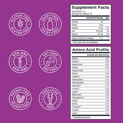 Live Conscious Collagen Powder Hydrolyzed Collagen Peptides Type I & III - Keto & Paleo Friendly - Unflavored - 20 Servings, 7.8 oz - Maple Wellness Supplements