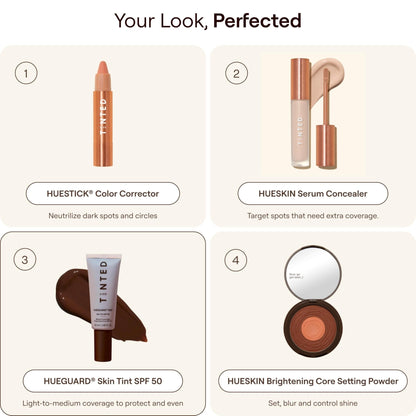 Live Tinted Hueguard Skin Tint SPF 50 - Tinted Mineral Sunscreen with Light-Medium Buildable Coverage With a Hydrating and Radiant Finish - Water and Sweat Resistant, 1.35 fl oz - Shade 10 - Maple Wellness Supplements