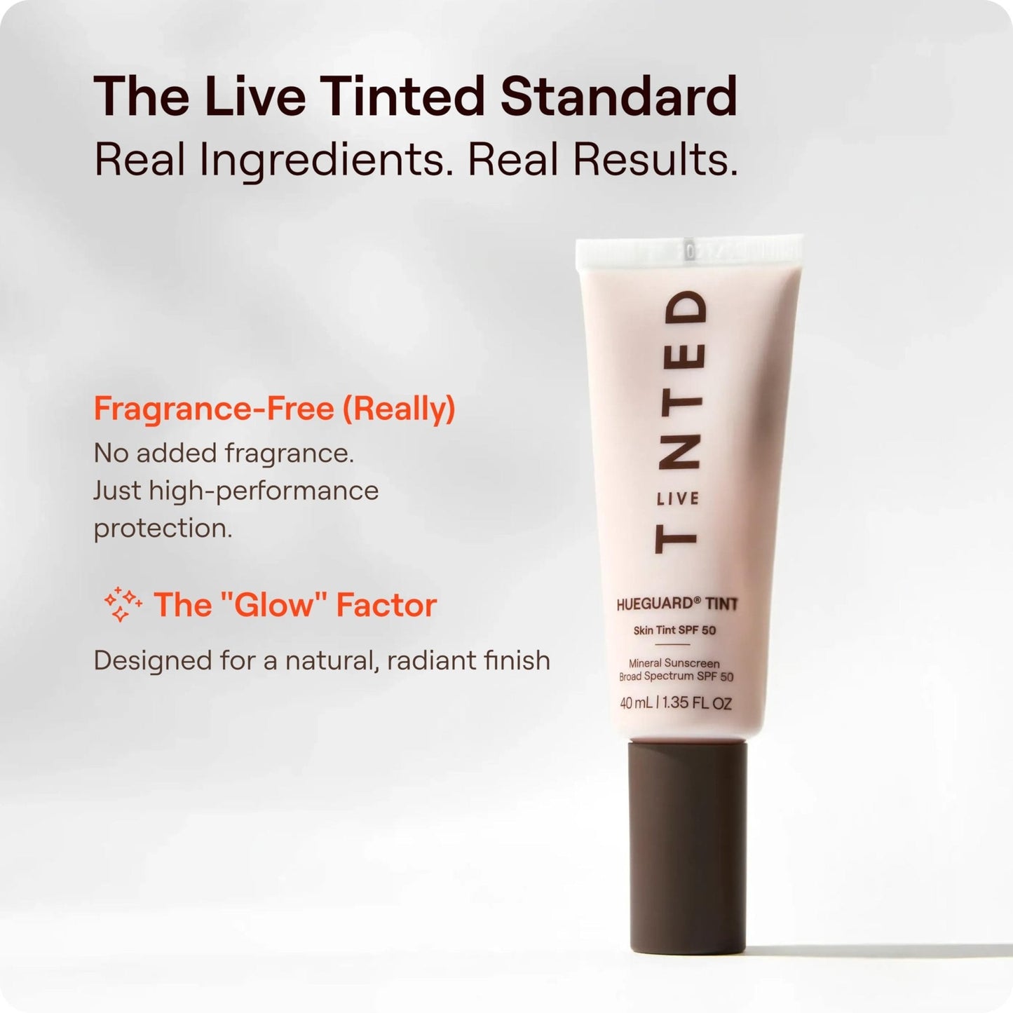Live Tinted Hueguard Skin Tint SPF 50 - Tinted Mineral Sunscreen with Light-Medium Buildable Coverage With a Hydrating and Radiant Finish - Water and Sweat Resistant, 1.35 fl oz - Shade 10 - Maple Wellness Supplements