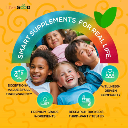 LIVEGOOD Organic Children’s Multivitamin Gummies, Kids Multivitamin, Vitamin D for Toddlers and Children, Organic Kids Chewable Vitamins for Immunity - Maple Wellness Supplements