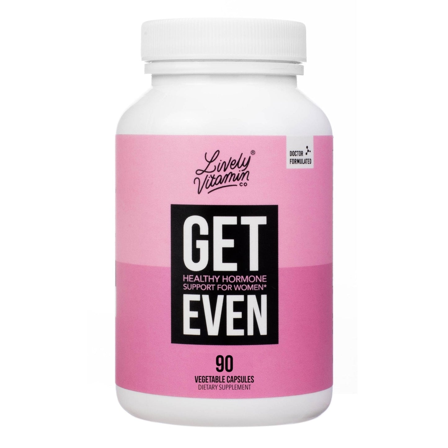 LIVELY VITAMIN CO. Get Even - Women's Hormonal Balance Blend - Helps Reduce Severity of Periods, PMS & Menopause - Eases Cramps & Bloating - Mood Regulation - Period Pain & Discomfort - 90 Count - Maple Wellness Supplements