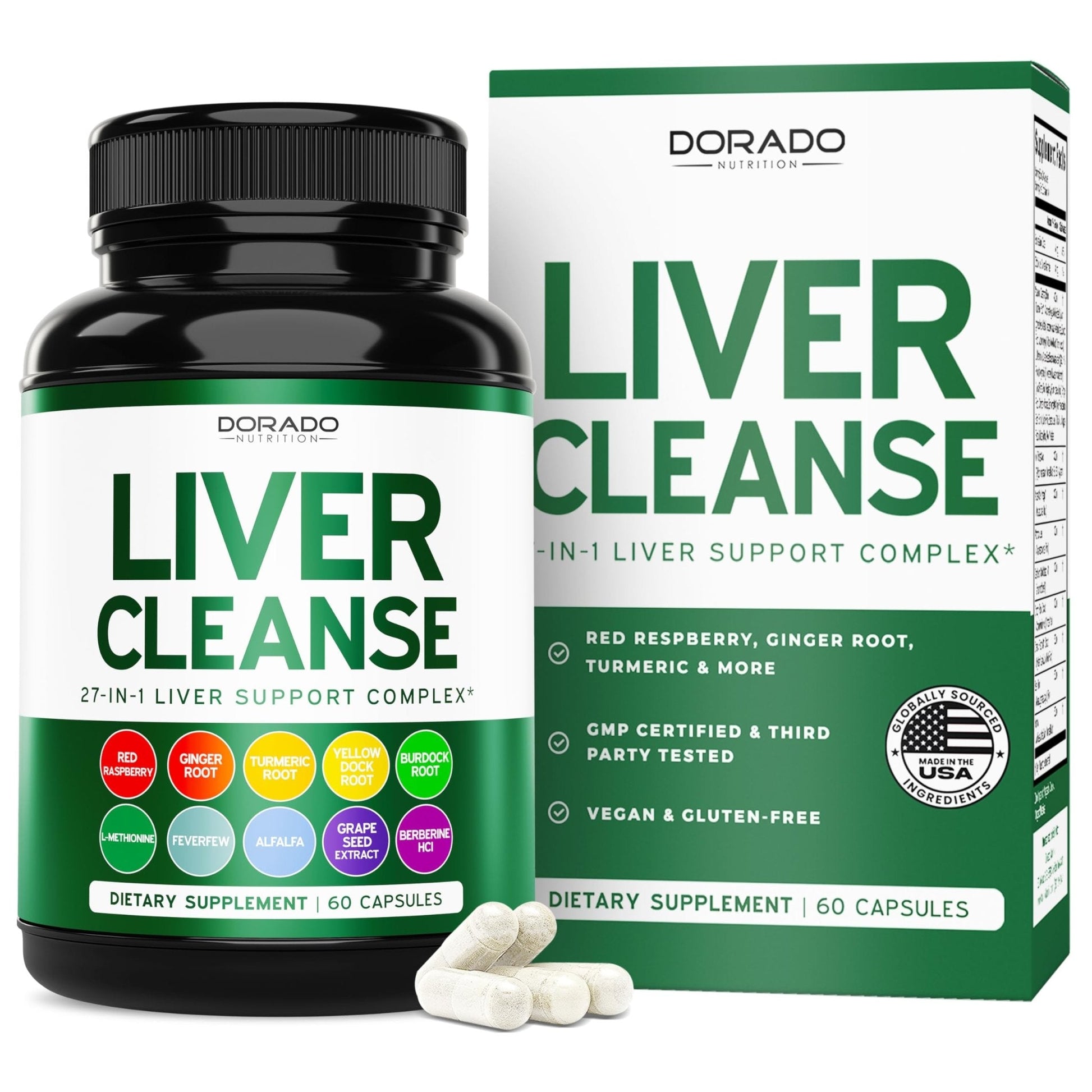 Liver Cleanse Detox & Repair (27 in 1 Formula - Milk Thistle, Dandelion Root, Turmeric, Artichoke Extract & More) - Detox Cleanse Supplement, - Maple Wellness Supplements