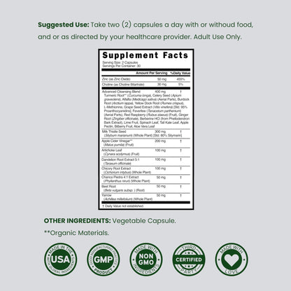 Liver Cleanse Detox & Repair (27 in 1 Formula - Milk Thistle, Dandelion Root, Turmeric, Artichoke Extract & More) - Detox Cleanse Supplement, - Maple Wellness Supplements
