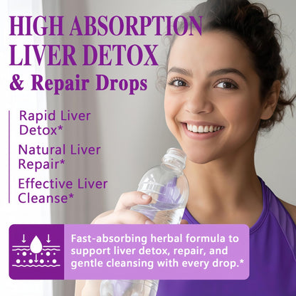 Liver Cleanse Detox & Repair Drops - Liquid Liver Support Tincture with Milk Thistle, Dandelion, Artichoke, TUDCA, NAC, Chanca Piedra - 15-in-1 Advanced Liver Detox Health Supplement - Vegan, Non-GMO - Maple Wellness Supplements