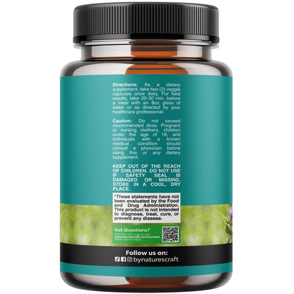 Liver Cleanse Detox & Repair - Milk Thistle Supplement for Digestion & Immune Health - Ginger Root, Choline & Dandelion Root - Maple Wellness Supplements