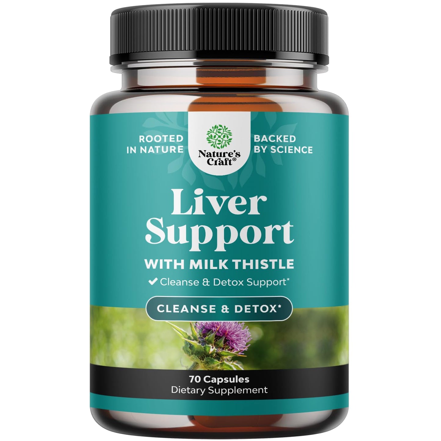 Liver Cleanse Detox & Repair - Milk Thistle Supplement for Digestion & Immune Health - Ginger Root, Choline & Dandelion Root - Maple Wellness Supplements