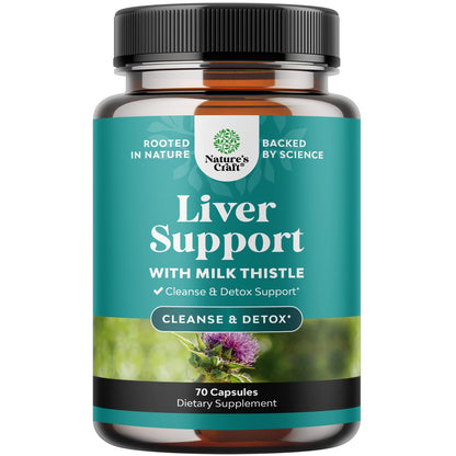 Liver Cleanse Detox & Repair - Milk Thistle Supplement for Digestion & Immune Health - Ginger Root, Choline & Dandelion Root - Maple Wellness Supplements