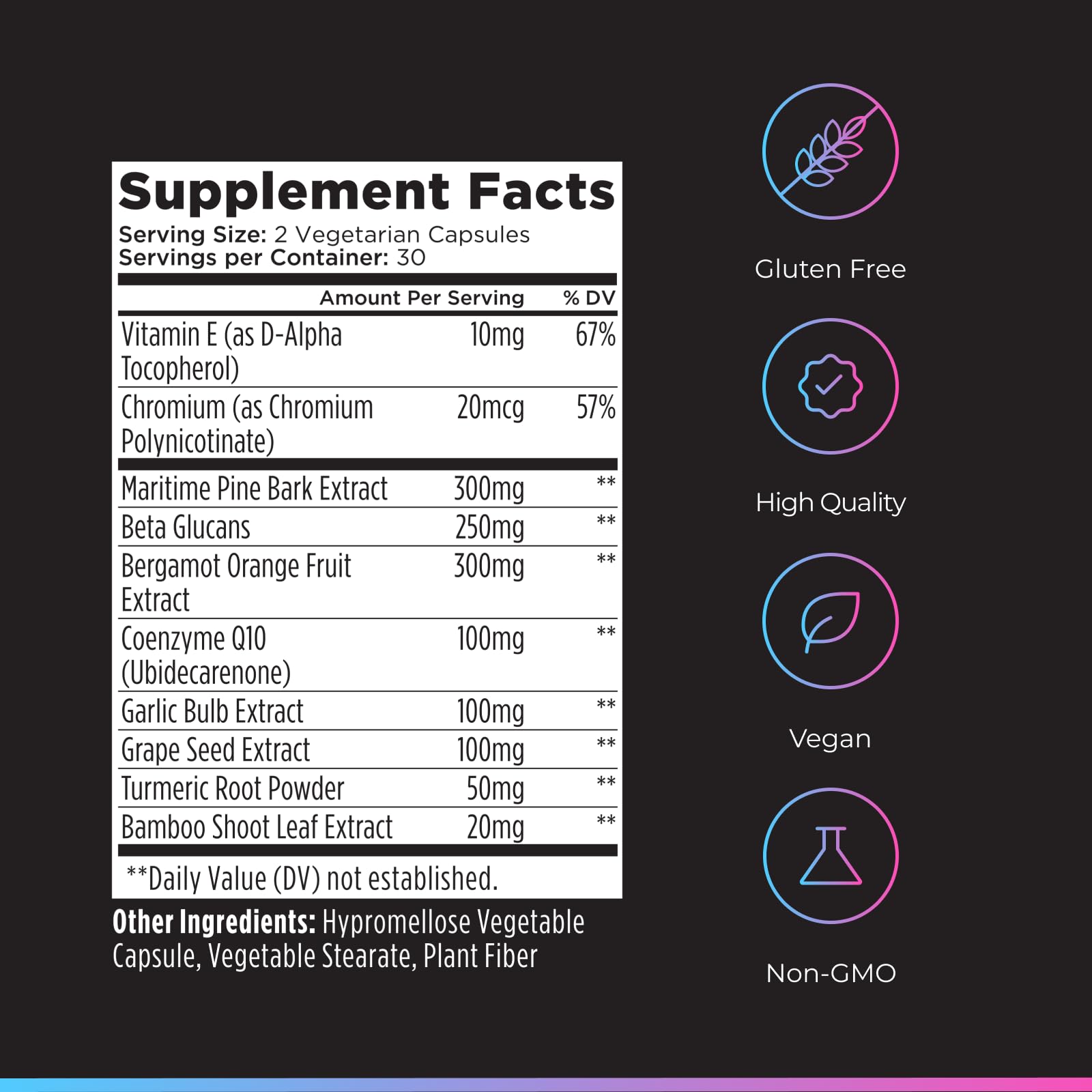 Livingood Daily Cholesterol Support Supplement with Garlic, CoQ10, Vitamin E, Bergamot, Plant Sterols for Body and Heart Health Support, Supports LDL and Triglycerides, Gluten Free, Vegan, 60 Capsules - Maple Wellness Supplements