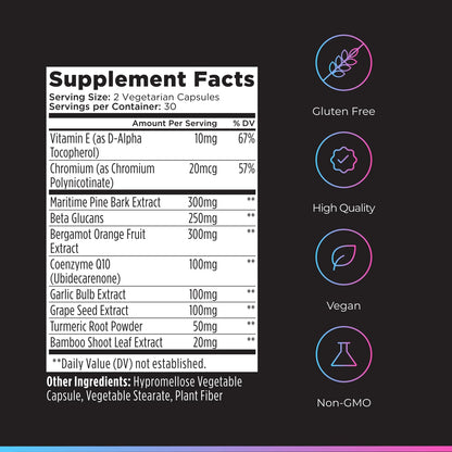 Livingood Daily Cholesterol Support Supplement with Garlic, CoQ10, Vitamin E, Bergamot, Plant Sterols for Body and Heart Health Support, Supports LDL and Triglycerides, Gluten Free, Vegan, 60 Capsules - Maple Wellness Supplements