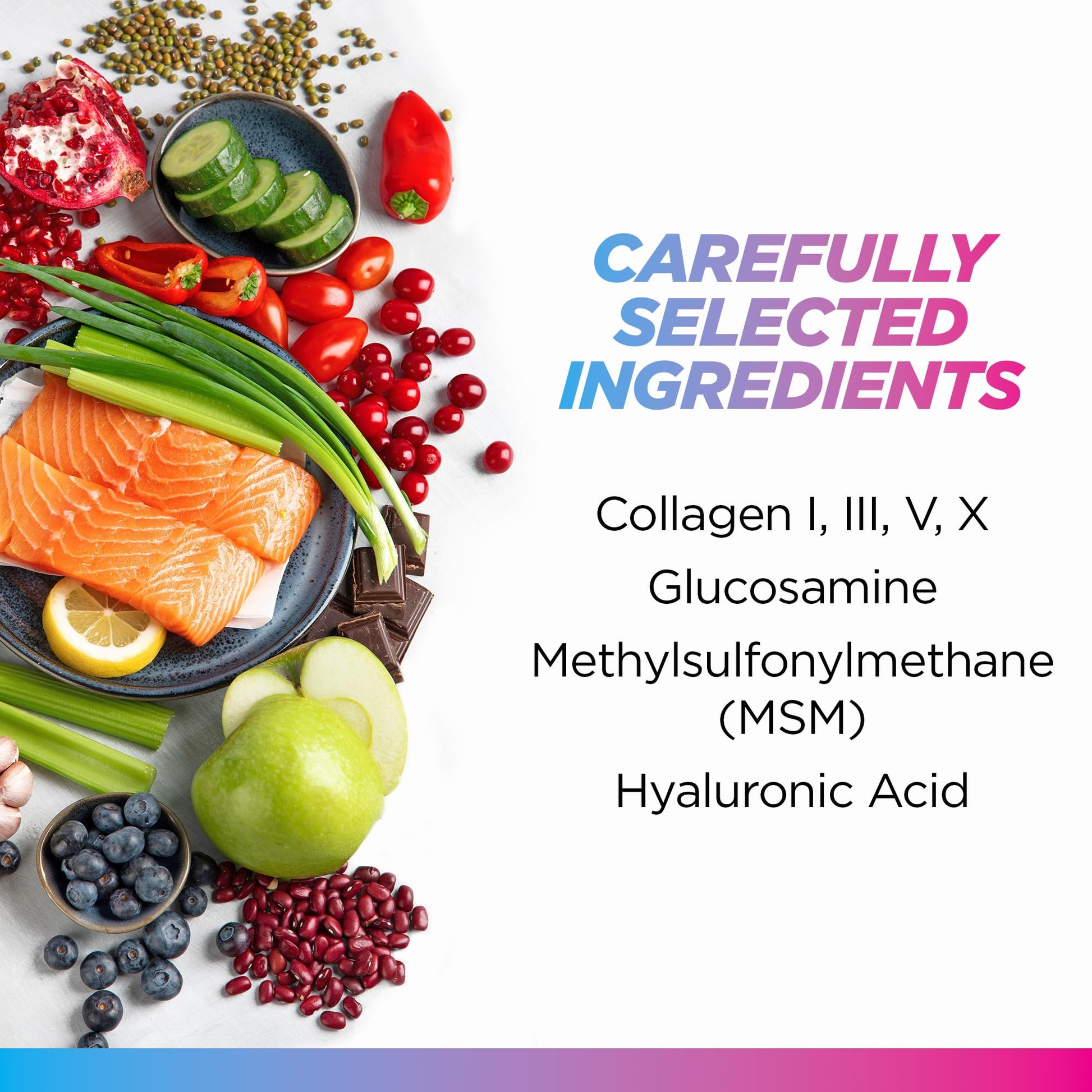 Livingood Daily Collagen + Joint Support, Grass Fed Multi Collagen Peptides I III V X with Hyaluronic Acid, Joint Support Supplement for Women & Men, Hair Skin Nails, Keto & Gluten Free, 120 Capsules - Maple Wellness Supplements