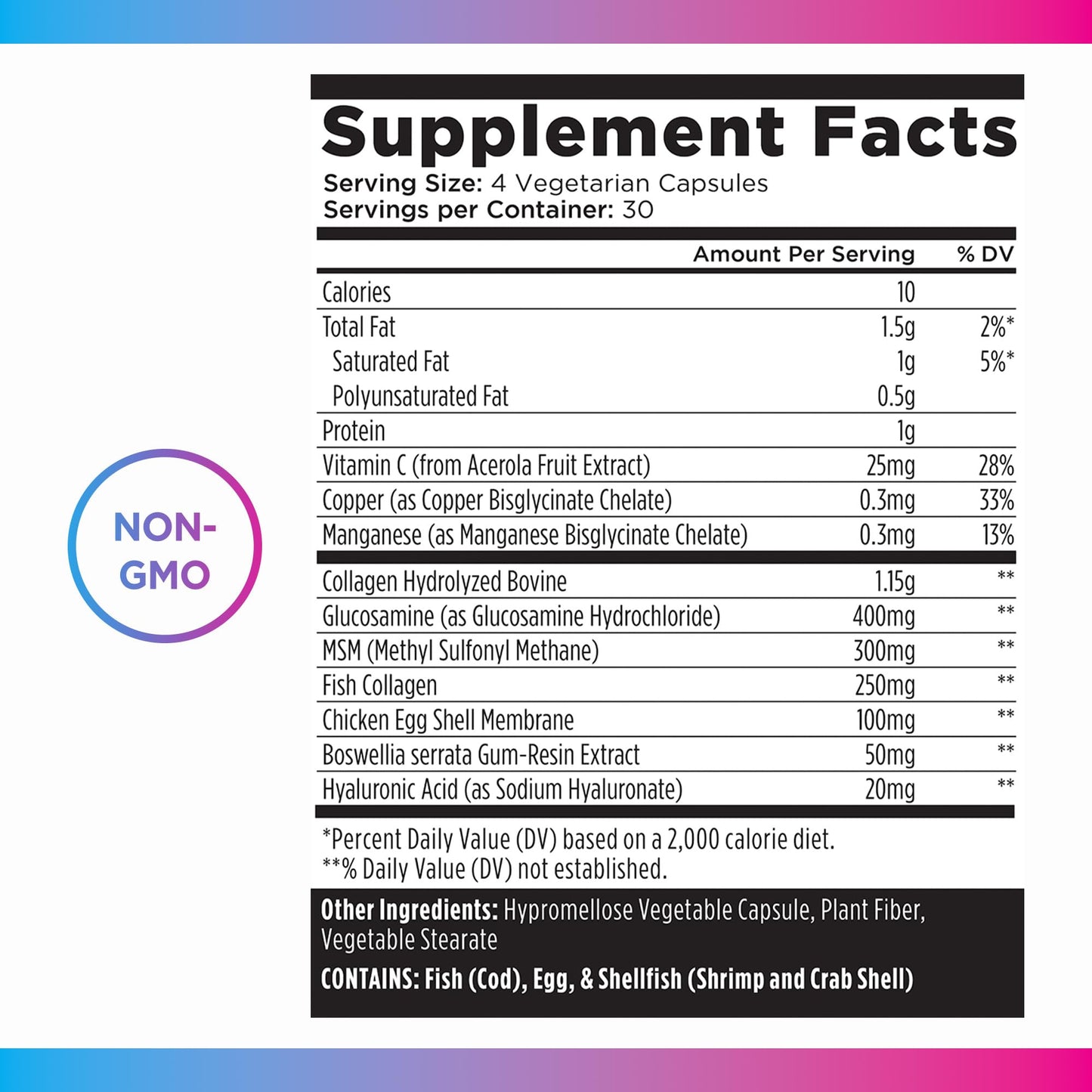 Livingood Daily Collagen + Joint Support, Grass Fed Multi Collagen Peptides I III V X with Hyaluronic Acid, Joint Support Supplement for Women & Men, Hair Skin Nails, Keto & Gluten Free, 120 Capsules - Maple Wellness Supplements