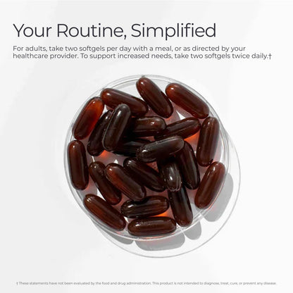 Livingood Daily Omega 3 6 9 Plus Turmeric Curcumin Supplement, 60 Softgels - Fish Oil Omega 3 Supplements (EPA & DHA) for Men and Women - Brain, Joint, Heart Health - Maple Wellness Supplements